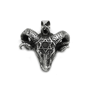 Satanic <strong>Goat</strong> <strong>Head</strong> Pendant Inverted <strong>Pentagram</strong> Baphomet Charm Men Punk Gothic Stainless Steel Necklace Fashion Pendants Charms - Product Image 5