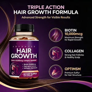 LUVVITA Capsule <span class=keywords><strong>per</strong></span> <span class=keywords><strong>Capelli</strong></span> Biologiche Personalizzate all'Ingrosso, Vitamine alla <span class=keywords><strong>Biotina</strong></span> <span class=keywords><strong>per</strong></span> <span class=keywords><strong>Capelli</strong></span> Più Folti, <span class=keywords><strong>per</strong></span> Adolescenti e Donne Adulte, 60 Capsule OEM - Product Image 2