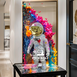 Pop Art Sculpture Home Decor Painting <strong>Life</strong> <strong>Size</strong> Fiberglass Resin Astronaut <strong>Statue</strong> for Sale - Product Image 3