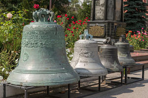 <span class=keywords><strong>Instrumento</strong></span> de campana de bronce fundido decorado con templo budista chino oriental personalizado - Product Image 4