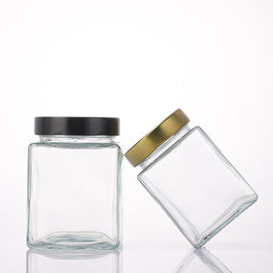 Barattolo Classico in Vetro per Alimenti 100ml 200ml 280ml 380ml 500ml 730ml, Contenitore Quadrato per Caramelle e Biscotti con Coperchio a Vite - Product Image 6
