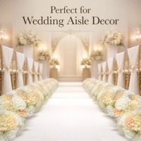 Décoration d'arche de mariage, chemin de table en soie mélangée, rangée de fleurs artificielles de roses pour événements, banquets, hôtels et murs