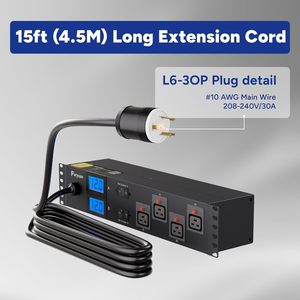 ตู้แร็ค PDU อุตสาหกรรมอัจฉริยะพร้อม IP55 30A ซ็อกเก็ต240V ไม่มีหน่วยจ่ายพลังงานไม่มี - Product Image 2