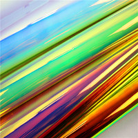 Perle Miroir Holographique PVC Recyclé Rexine Cuir Brevet TPU Cuir Synthétique Tissu PU Pour Sac À Chaussures