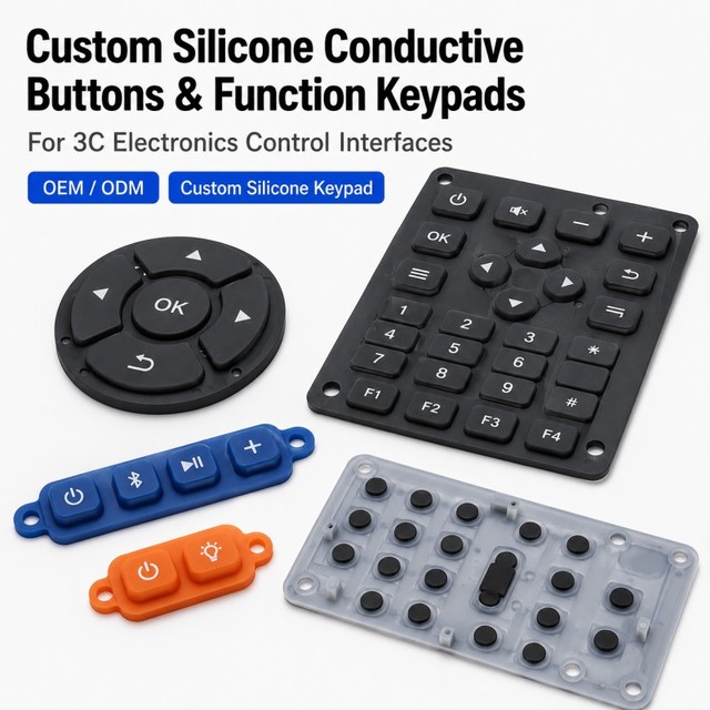 Factory Direct Custom Silicone Keypad Conductive Buttons for Electronic Control Interface