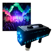 Pistolet à fumée portatif à batterie 1500W avec colonne d'air LED RGB pour fêtes, mariages, événements, discothèques et DJ