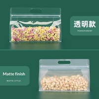 Kantong Ziplock Transparan Berlapis Tebal, Dapat Berdiri Sendiri, Dapat Ditutup Kembali untuk Makanan Hewan Peliharaan, Permen Karet, Teh Bunga, Makanan Kucing, Ikan