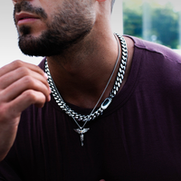 Collar con Colgante de Ángel Guardián de Acero Inoxidable Chapado en Oro de 18k, Joyería de Moda Hipoalergénica e Impermeable para Hombre y Mujer