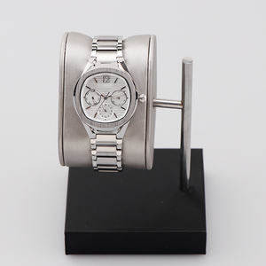 Argent Personnalisation <span class=keywords><strong>Semaine</strong></span> date affichage montre conception personnalisée quartz femmes montre-bracelet en acier inoxydable matériel montre de mode - Product Image 3