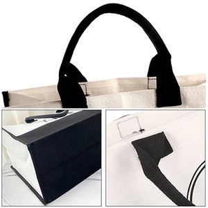 Bolsas de Compras Personalizadas con Logotipo, Bolsas de Tela de Algodón de Gran Capacidad para Mujer - Product Image 4