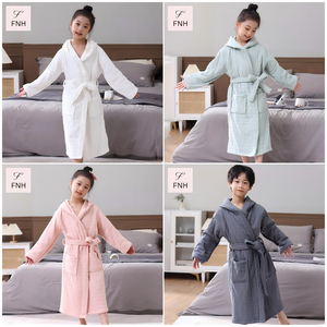 <span class=keywords><strong>Accappatoio</strong></span> con Cappuccio in Puro <span class=keywords><strong>Cotone</strong></span> per Bambini, Sei Strati Spessi in <span class=keywords><strong>Spugna</strong></span>, Assorbente e Morbido, Pigiama Invernale per Ragazzi e Ragazze - Product Image 6