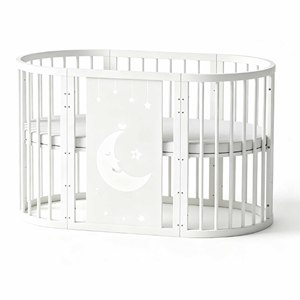 Cunas Ovaladas de Madera, Muebles Infantiles para Niñas y Niños, Cuna Portátil para Bebés - Product Image 1