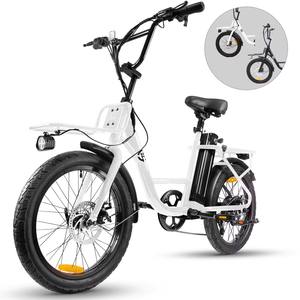 Vélo électrique urbain WindChaser 48V 500W, pneus larges de 20 pouces, cadre <span class=keywords><strong>en</strong></span> acier carbone, batterie 10Ah, 7 vitesses, scooters électriques à faible vitesse - Product Image 1