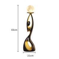 Lampe sur pied LED en résine noire, blanche et or, style luxe léger, sculpture artistique nordique, pour la maison et l'hôtel, haute qualité, très vendue
