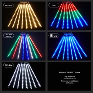 Đèn <span class=keywords><strong>LED</strong></span> mưa sao băng Đèn nhấp nháy Đèn dây bầu trời đầy sao Ngoài trời Chống nước chạy bằng pin Đèn trang trí IP65 - Product Image 4