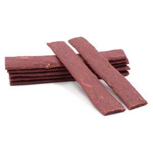 Toptan OEM yabanmersini diş temizleme kollajen şeritler köpek davranır yüksek Protein dilimleri evcil köpek maması aperatifler tedarikçisi 100g özel - Product Image 4