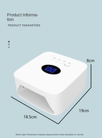 Lampe UV professionnelle pour ongles en plastique ABS, boîte à lumière en gel anti-poussière minimaliste 365 nm, directement de l'usine