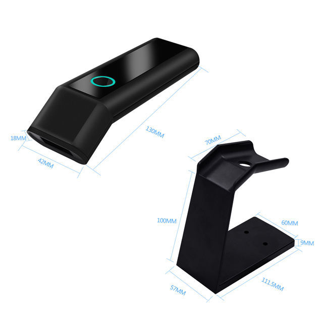 Laser Wireless Barcode Scanner and Reader Portable 2D Barcode Scanner With Stand