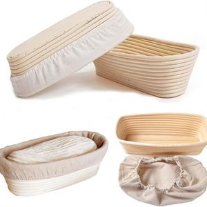 Moule à levain, couverture en tissu pour levain, crochet danois, panier à <span class=keywords><strong>pain</strong></span> en blé spelt, coupe-pâte carré, paniers à pâtisserie lavables - Product Image 4
