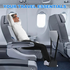 Amaca per piedi portatile regolabile pieghevole in aereo elementi essenziali da viaggio per seggiolino auto poggiapiedi poggiapiedi in aereo - Product Image 5