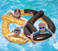 Matelas flottant gonflable en PVC Waterhan de haute qualité en forme de lettre, pour piscine, 130 cm x 180 cm, épaisseur 25 cm