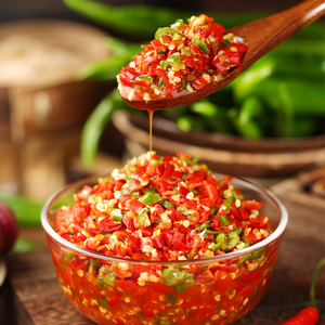 พริกป่นเผ็ดร้อนไร้ไขมัน |   ซอสจิ่วเจียวสีแดงและสีเขียวแคลอรี่ต่ำ |   พริกไทยหมักธรรมชาติเพื่อการเตรียมอาหารเพื่อสุขภาพ - Product Image 3