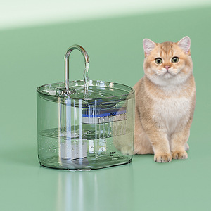 Fontaine à eau intelligente pour animaux de compagnie, ronde, à circulation automatique, pour chats et chiens, conception détachable, modèle FT666 03 gris, à brancher - Product Image 2