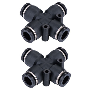 Conector de Tubo de Liberación Rápida de Plástico de <span class=keywords><strong>4</strong></span> Vías, Conector Neumático de <span class=keywords><strong>4</strong></span> Puertos de <span class=keywords><strong>1</strong></span>/<span class=keywords><strong>4</strong></span>\" de Conexión Rápida <span class=keywords><strong>para</strong></span> Mangueras de <span class=keywords><strong>Aire</strong></span>, Conector de Tubo de Cuatro Vías - Product Image 6