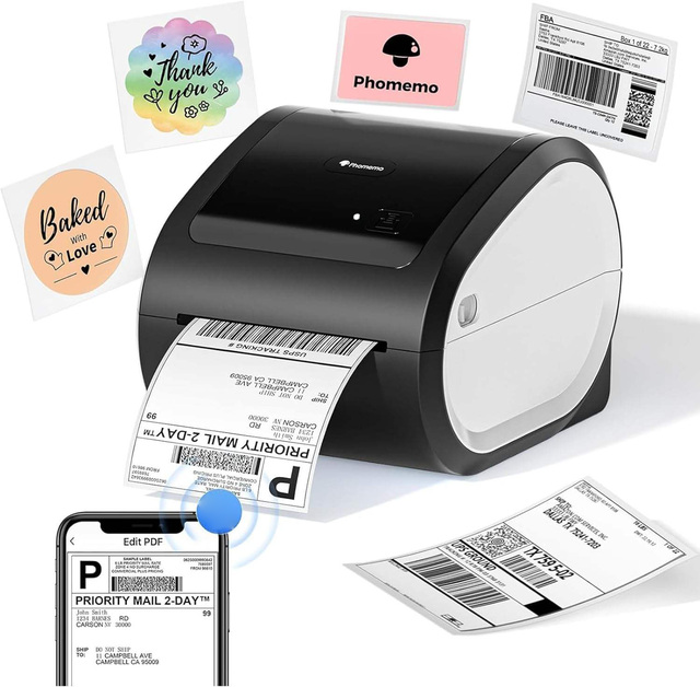 Phomemo D520-BT 4x6 Thermal Waybill Printer Label Printer Transportable Printer for Small Business