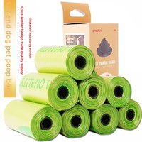 Sacs à déchets pour animaux de compagnie en papier biodégradable avec parfum original pour chiens - Type enroulable 8 par boîte 15 par rouleau