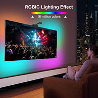 Bande lumineuse LED intelligente Tuya, synchronisée avec les couleurs de l'écran TV, contrôle vocal Alexa, ambiance lumineuse