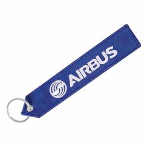 OEM Airbus Llavero Fabricante Personalizado Metal Equipaje Etiqueta Tejido Bordado Diseño Orden a granel - Product Image 4