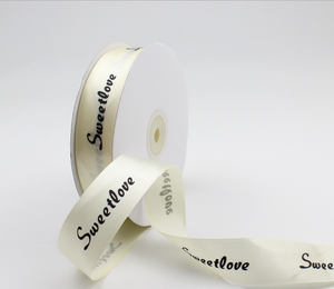Cinta de satén brillante de poliéster 100% impresa SWEET <span class=keywords><strong>LOVE</strong></span> - Product Image 5