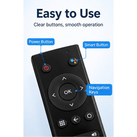 Télécommande vocale haute performance avec garantie de 12 mois, 12 touches, noire, recherche vocale, clavier universel en silicone, apprentissage intelligent