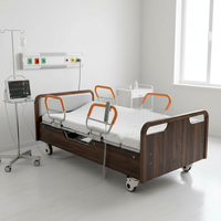 Lit médical électrique rotatif de luxe avec 4 roulettes, matelas rotatif pour soins à domicile et hôpital, à usage médical