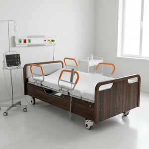Lit médical électrique rotatif <span class=keywords><strong>de</strong></span> luxe avec 4 roulettes, matelas rotatif pour soins à domicile et hôpital, à usage médical - Product Image 5