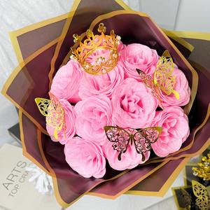 Ramo <span class=keywords><strong>de</strong></span> Rosas para el Día <span class=keywords><strong>de</strong></span> San Valentín 2026, 9 Rosas, Flores Eternas, Regalo para Novias, Amigas, Madres, Mini Flores Secas - Product Image 4