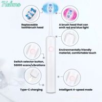 Cepillo de Dientes Eléctrico Inteligente con Cerdas Suaves, Motor de Levitación Magnética, 4 Modos, Cabezal con Luz Roja y Azul, IPX7