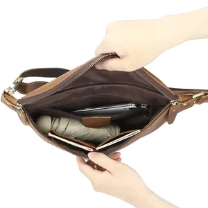 กระเป๋าหนังวัวแท้ AndoBag สไตล์วินเทจ สำหรับผู้ชาย กระเป๋าสะพายข้าง กระเป๋าคาดเอว รุ่น 1720 - Product Image 6
