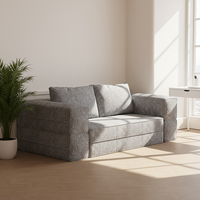 Canapé-lit moderne pliable sans armature à deux places pour appartement, en mousse haute densité, compressé sous vide en boîte