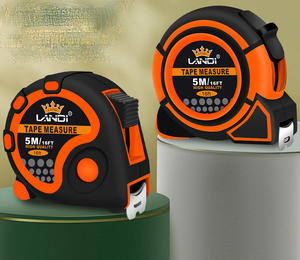 เทปเหล็กม้วนพับเก็บได้อุปกรณ์ก่อสร้างโลโก้ตามสั่งเทปวัดเหล็กแบบมืออาชีพพร้อมล็อกอัตโนมัติ - Product Image 5