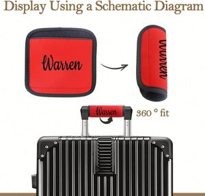 Luggage Handle Wrap for Suitcase <b>Unique</b> Funny Bright Luggage Identifiers with Customized Names and Designs - Product Image 5