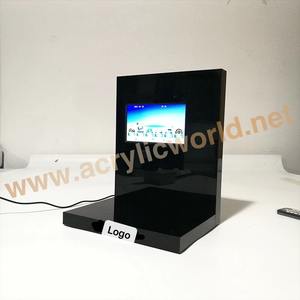 ปรับแต่งอะคริลิหลายเครื่องสำอางแต่งหน้ายืนแสดงที่มีหน้าจอแอลซีดี - Product Image 4