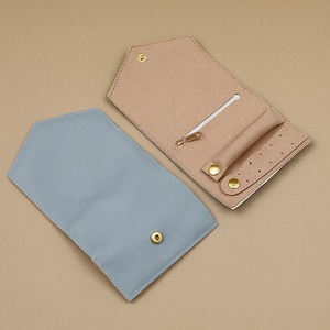 Custom Creative Portable PU <b>Small</b> Roll Organizer Individual Storage Gift Box for Earrings Necklaces Snap Jewelry <b>Container</b> - Product Image 5