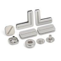 Xustom Logo Silver Snap Button Set pour Hommes Thobe Clothes Pattern Clothing Snap Fastener avec Zinc Alloy Metal Clip