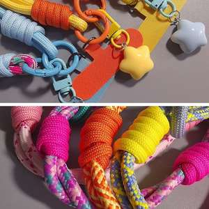 パーソナライズド卸売ナイロン製編み込みコイル型ユニバーサルリスト携帯電話ケース用ストラップキーホルダークロスボディカスタム - Product Image 4