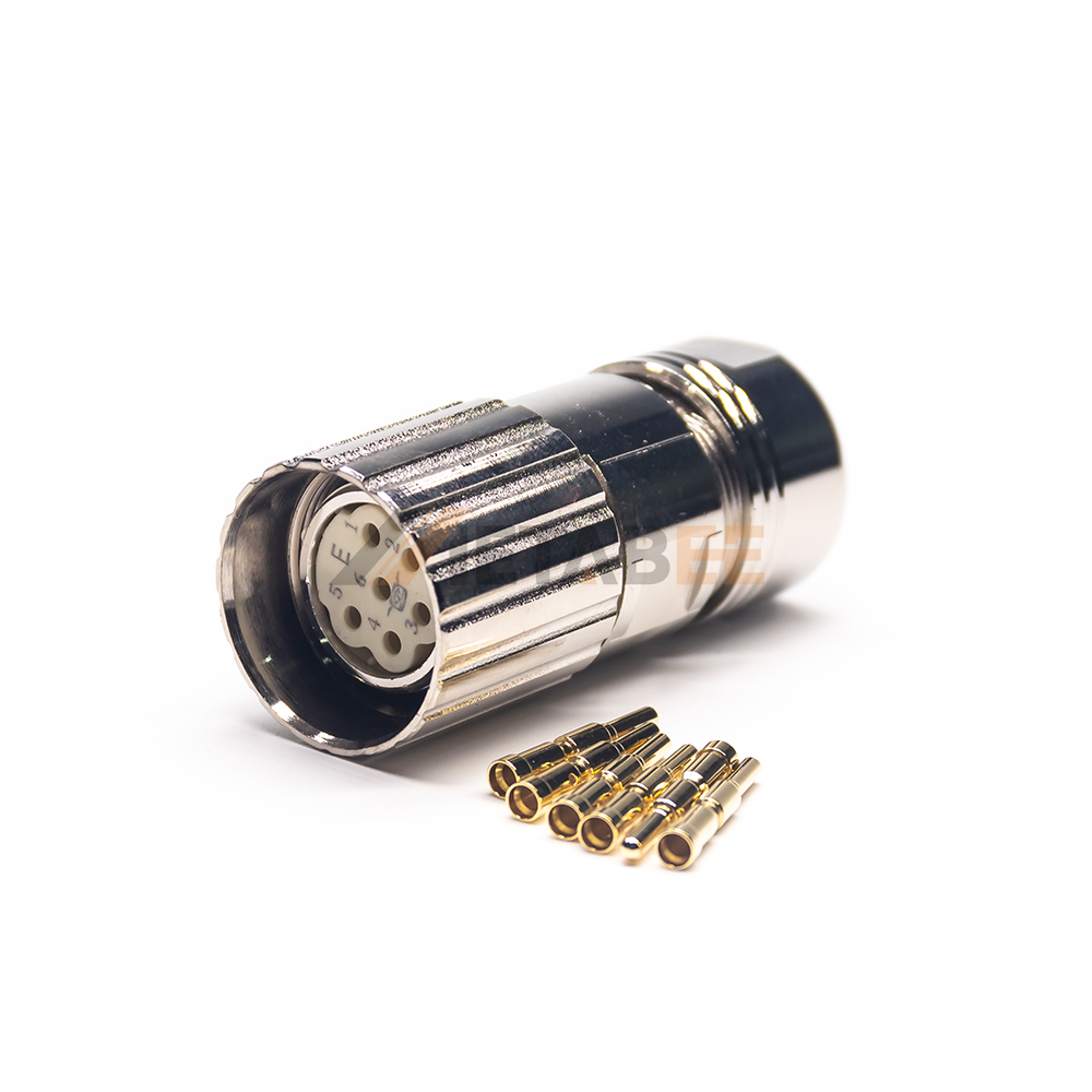 Male Plug Straight Metal Shell Connector