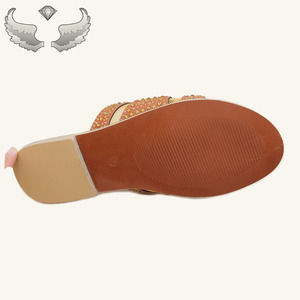 High-quality Fashionable Durable Beaded Open-toe Breathable Rhinestones Lightweight Durable Women's Flat Sandals and <b>slippers</b> - Product Image 6