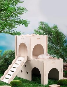 Cage de refuge pour hamsters-une <span class=keywords><strong>cabane</strong></span> <span class=keywords><strong>en</strong></span> bois pour hamsters et autres petits animaux, équipée <span class=keywords><strong>d</strong></span>'une échelle <span class=keywords><strong>d</strong></span>'escalade - Product Image 5