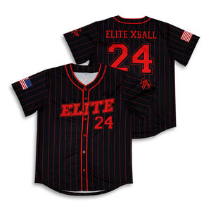 เสื้อเบสบอล OEM เสื้อเบสบอลเยาวชนสีแดงพิมพ์ลายด้วยความร้อนพิมพ์แบบระเหิดตามสั่ง - Product Image 3